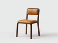 Sedia da pranzo - Similpelle-Legno - 49x55x82 cm - Cognac-Marrone scuro - Stile moderno senza braccioli