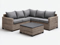 Divani da esterno - Polyrattan-Tessuto - 252 x 252 x 79 cm - Grigio-Grigio tortora-Antracite - Moderno