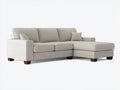 Divano angolare - Tessuto - 258 x 158 x 86 cm - Grigio chiaro - Moderno